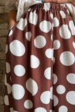 Basso Big Dot Balloon Cuff Pant Chocolate & White